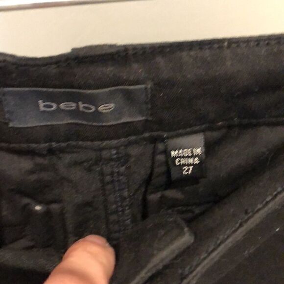 Bebe black cargo pants sz 27 - Picture 4 of 5